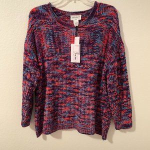 FOR THE REPUBLIC 1X multicolor knit sweater NWT